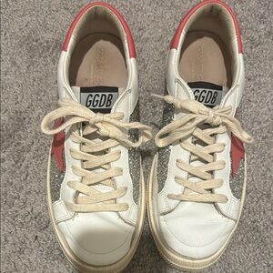 GGDB White and Red Sneakers